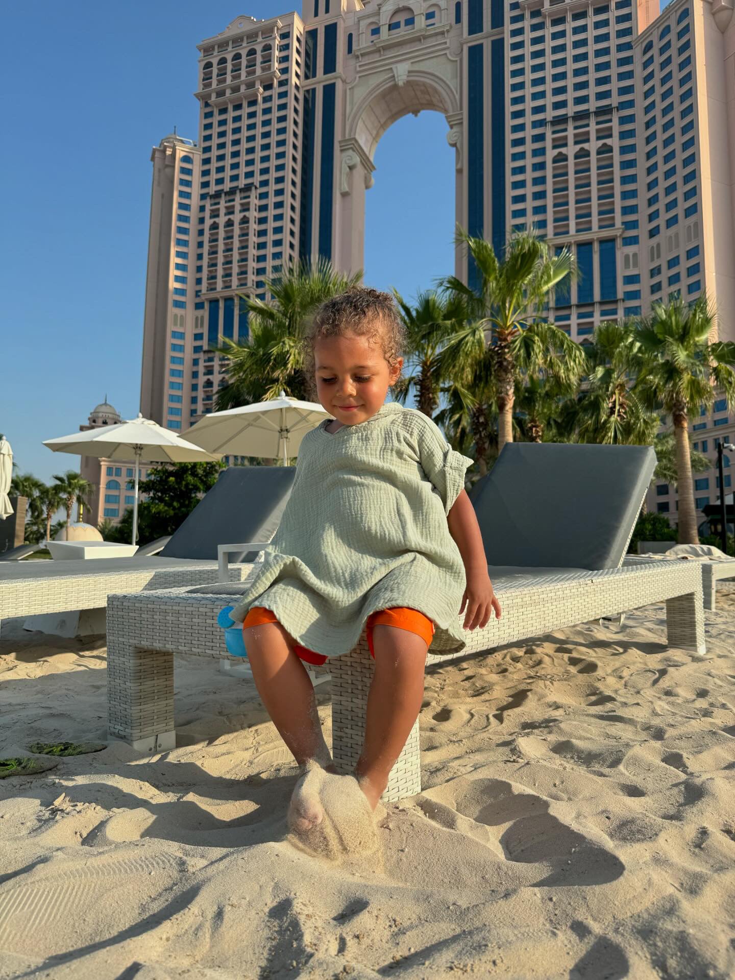 Muslin Poncho - Green