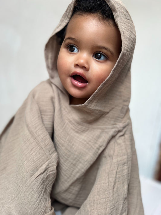 Muslin Poncho - Mocha